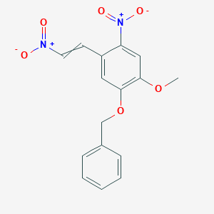 molecular formula C16H14N2O6 B13956877 4-Methoxy-5-benzyloxy-2,beta-dinitrostyrene 