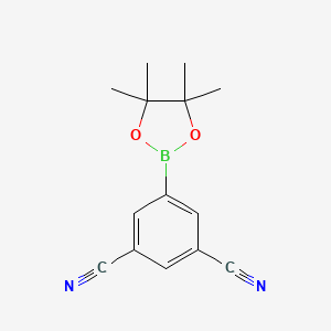 molecular formula C14H15BN2O2 B1395688 5-(4,4,5,5-四甲基-1,3,2-二氧杂硼环-2-基)邻苯二甲腈 CAS No. 863868-34-2