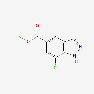 molecular formula C9H7ClN2O2 B1395690 Methyl 7-chloro-1H-indazole-5-carboxylate CAS No. 1260851-48-6