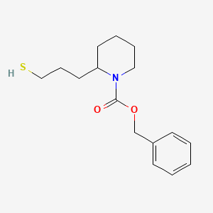 molecular formula C16H23NO2S B13956919 Benzyl 2-(3-mercaptopropyl)piperidine-1-carboxylate 
