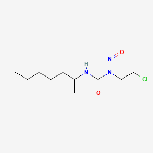 molecular formula C10H20ClN3O2 B13956921 1-(2-Chloroethyl)-3-(1-methylhexyl)-1-nitrosourea CAS No. 61137-61-9