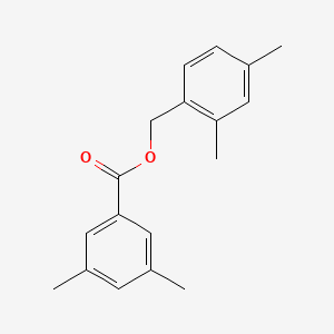 molecular formula C18H20O2 B13956927 2,4-Dimethylbenzyl 3,5-dimethylbenzoate CAS No. 55000-46-9