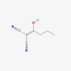 molecular formula C7H8N2O B13956949 (1-Hydroxybutylidene)propanedinitrile CAS No. 41808-43-9
