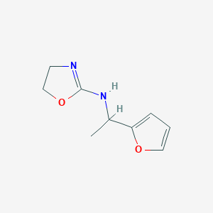 molecular formula C9H12N2O2 B13956976 FURFURYLAMINE, alpha-METHYL-N-(2-OXAZOLINYL)- CAS No. 63956-94-5