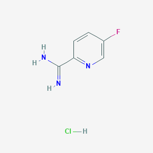 molecular formula C6H7ClFN3 B1395698 5-Fluoropicolinimidamide hydrochloride CAS No. 1179362-15-2