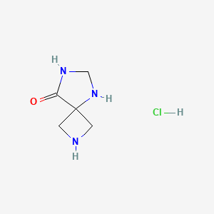 molecular formula C5H10ClN3O B1395699 2,5,7-Triazaspiro[3.4]octan-8-one hydrochloride CAS No. 686344-68-3