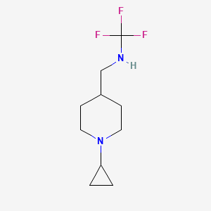 molecular formula C10H17F3N2 B13956990 N-((1-cyclopropylpiperidin-4-yl)methyl)-1,1,1-trifluoromethanamine 
