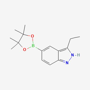 molecular formula C15H21BN2O2 B1395706 3-Ethyl-5-(4,4,5,5-tetramethyl-1,3,2-dioxaborolan-2-YL)-1H-indazole CAS No. 864774-69-6