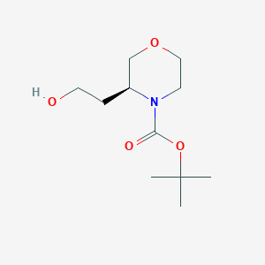 molecular formula C11H21NO4 B1395708 (S)-N-Boc-3-(2-hydroxyethyl)morpholine CAS No. 813433-76-0