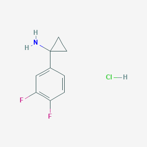 molecular formula C9H10ClF2N B1395709 1-(3,4-Difluorophenyl)cyclopropylamine hydrochloride CAS No. 1186663-16-0