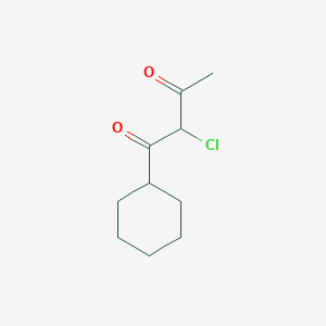 molecular formula C10H15ClO2 B13957095 2-Chloro-1-cyclohexylbutane-1,3-dione CAS No. 31151-34-5