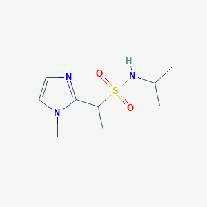 molecular formula C9H17N3O2S B13957107 N-isopropyl-1-(1-methyl-1H-imidazol-2-yl)ethanesulfonamide 