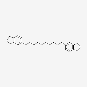 molecular formula C28H38 B13957111 1,10-Di-(5-indanyl)decane CAS No. 55282-70-7