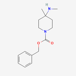 molecular formula C15H22N2O2 B13957125 Benzyl 4-methyl-4-(methylamino)piperidine-1-carboxylate 