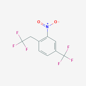 molecular formula C9H5F6NO2 B1395714 2-Nitro-1-(2,2,2-trifluoroethyl)-4-(trifluoromethyl)benzene CAS No. 1262413-28-4