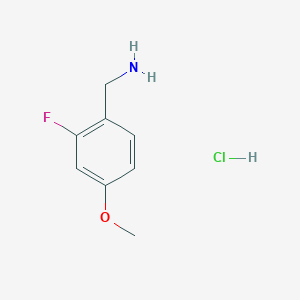 molecular formula C8H11ClFNO B1395716 (2-Fluoro-4-methoxyphenyl)methanamine hydrochloride CAS No. 937783-85-2