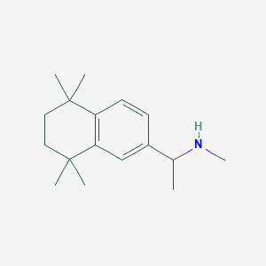 molecular formula C17H27N B13957239 N-methyl-1-(5,5,8,8-tetramethyl-5,6,7,8-tetrahydronaphthalen-2-yl)ethanamine 