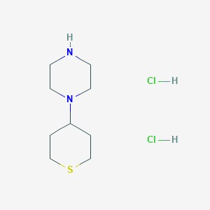 molecular formula C9H20Cl2N2S B1395730 1-(Tetrahydro-2H-thiopyran-4-yl)piperazine dihydrochloride CAS No. 914654-77-6