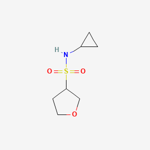 molecular formula C7H13NO3S B13957316 N-cyclopropyltetrahydrofuran-3-sulfonamide 