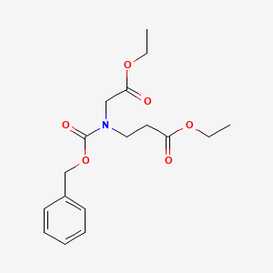 molecular formula C17H23NO6 B1395732 Ethyl 3-(((benzyloxy)carbonyl)-(2-ethoxy-2-oxoethyl)amino)propanoate CAS No. 51814-17-6