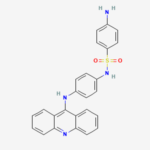 molecular formula C25H20N4O2S B13957355 Sulfanilanilide, 4'-(9-acridinylamino)- CAS No. 57164-61-1