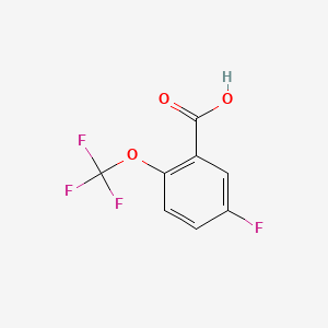 molecular formula C8H4F4O3 B1395745 5-Fluoro-2-(trifluoromethoxy)benzoic acid CAS No. 1092460-83-7
