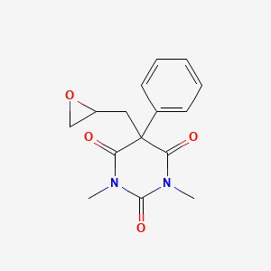 molecular formula C15H16N2O4 B13957461 1,3-Dimethyl-5-(oxiran-2-ylmethyl)-5-phenyl-1,3-diazinane-2,4,6-trione CAS No. 57305-00-7