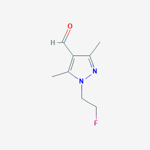 molecular formula C8H11FN2O B1395747 1-(2-fluoroethyl)-3,5-dimethyl-1H-pyrazole-4-carbaldehyde CAS No. 877133-12-5
