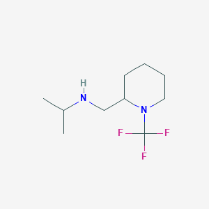 molecular formula C10H19F3N2 B13957470 N-((1-(trifluoromethyl)piperidin-2-yl)methyl)propan-2-amine 