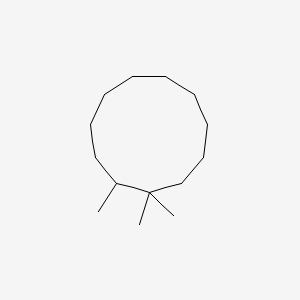 molecular formula C14H28 B13957491 1,1,2-Trimethylcycloundecane CAS No. 62376-15-2
