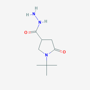 molecular formula C9H17N3O2 B1395750 1-Tert-butyl-5-oxopyrrolidine-3-carbohydrazide CAS No. 1437312-18-9