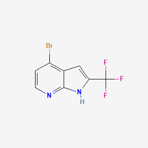 molecular formula C8H4BrF3N2 B1395751 4-溴-2-(三氟甲基)-1H-吡咯并[2,3-b]吡啶 CAS No. 1256818-71-9