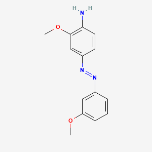 molecular formula C14H15N3O2 B13957522 2-Methoxy-4-((3-methoxyphenyl)azo)benzenamine CAS No. 64398-70-5