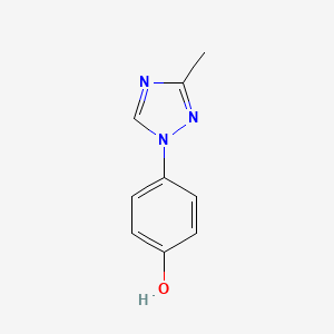 molecular formula C9H9N3O B13957526 4-(3-methyl-1H-1,2,4-triazol-1-yl)phenol 