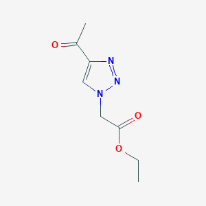 molecular formula C8H11N3O3 B1395754 Ethyl 2-(4-acetyl-1H-1,2,3-triazol-1-YL)acetate CAS No. 871260-40-1