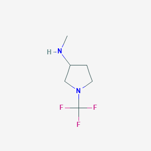 molecular formula C6H11F3N2 B13957541 N-methyl-1-(trifluoromethyl)pyrrolidin-3-amine 