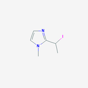 molecular formula C6H9IN2 B13957546 2-(1-iodoethyl)-1-methyl-1H-imidazole 