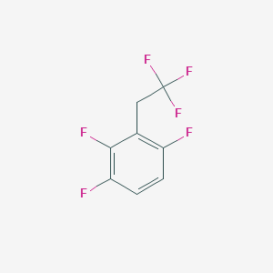 molecular formula C8H4F6 B1395755 1,2,4-Trifluoro-3-(2,2,2-trifluoroethyl)benzene CAS No. 1262412-96-3