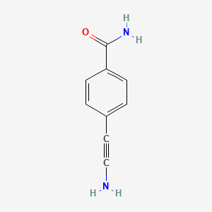 molecular formula C9H8N2O B13957559 4-(Aminoethynyl)benzamide CAS No. 474661-42-2