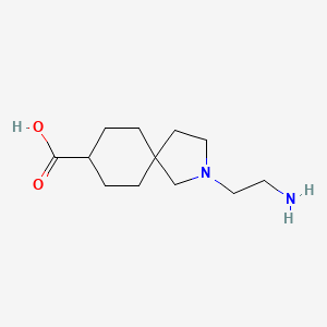 molecular formula C12H22N2O2 B13957575 2-(2-Aminoethyl)-2-azaspiro[4.5]decane-8-carboxylic acid 