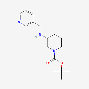 molecular formula C16H25N3O2 B13957580 tert-Butyl 3-((pyridin-3-ylmethyl)amino)piperidine-1-carboxylate 