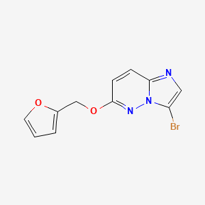 molecular formula C11H8BrN3O2 B13957581 3-Bromo-6-(furan-2-ylmethoxy)imidazo[1,2-b]pyridazine CAS No. 1012344-89-6