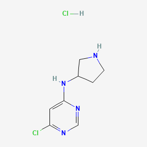 molecular formula C8H12Cl2N4 B13957593 6-chloro-N-(pyrrolidin-3-yl)pyrimidin-4-amine hydrochloride 