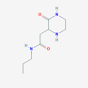molecular formula C9H17N3O2 B1395761 2-(3-oxopiperazin-2-yl)-N-propylacetamide CAS No. 1428138-91-3