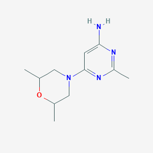 molecular formula C11H18N4O B1395762 6-(2,6-Dimethylmorpholino)-2-methylpyrimidin-4-amine CAS No. 1023818-09-8