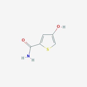molecular formula C5H5NO2S B13957624 4-Hydroxythiophene-2-carboxamide 