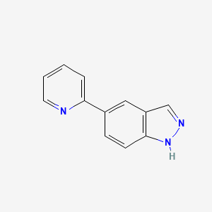 molecular formula C12H9N3 B1395764 5-吡啶-2-基-1H-吲唑 CAS No. 885272-51-5