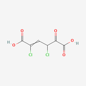 molecular formula C6H4Cl2O5 B13957641 2,4-Dichloro-5-oxo-2-hexenedioic acid CAS No. 56771-78-9
