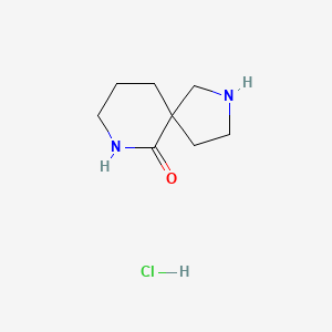 molecular formula C8H15ClN2O B1395765 2,7-Diazaspiro[4.5]decan-6-one hydrochloride CAS No. 1203686-09-2