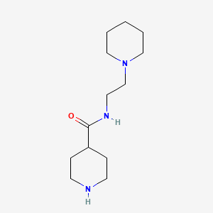 molecular formula C13H25N3O B1395767 N-(2-(piperidin-1-yl)ethyl)piperidine-4-carboxamide CAS No. 92031-42-0